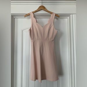 Women’s mini scalloped strap dress